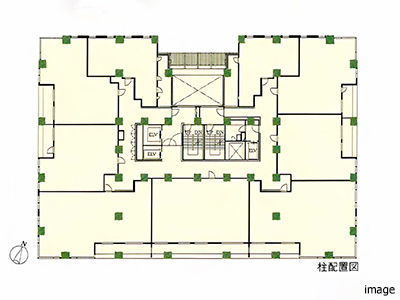 柱配置図｜番町パークハウス